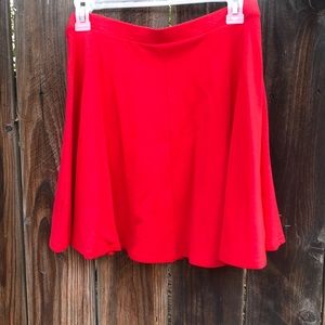 Red High Waist Skirt